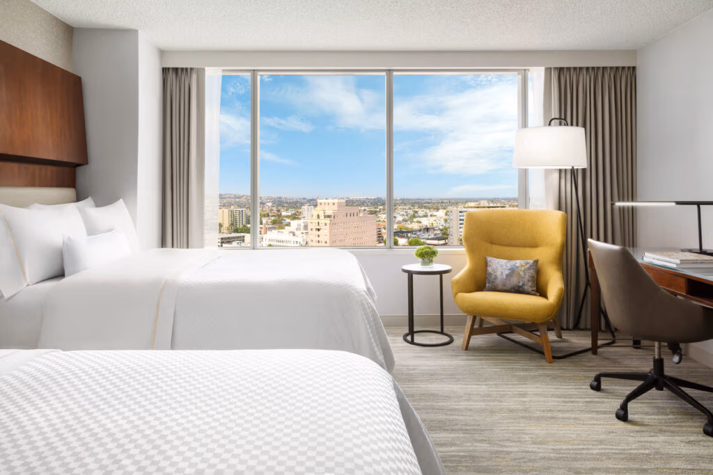 VANROOY designed Westin Long Beach queen hotel room