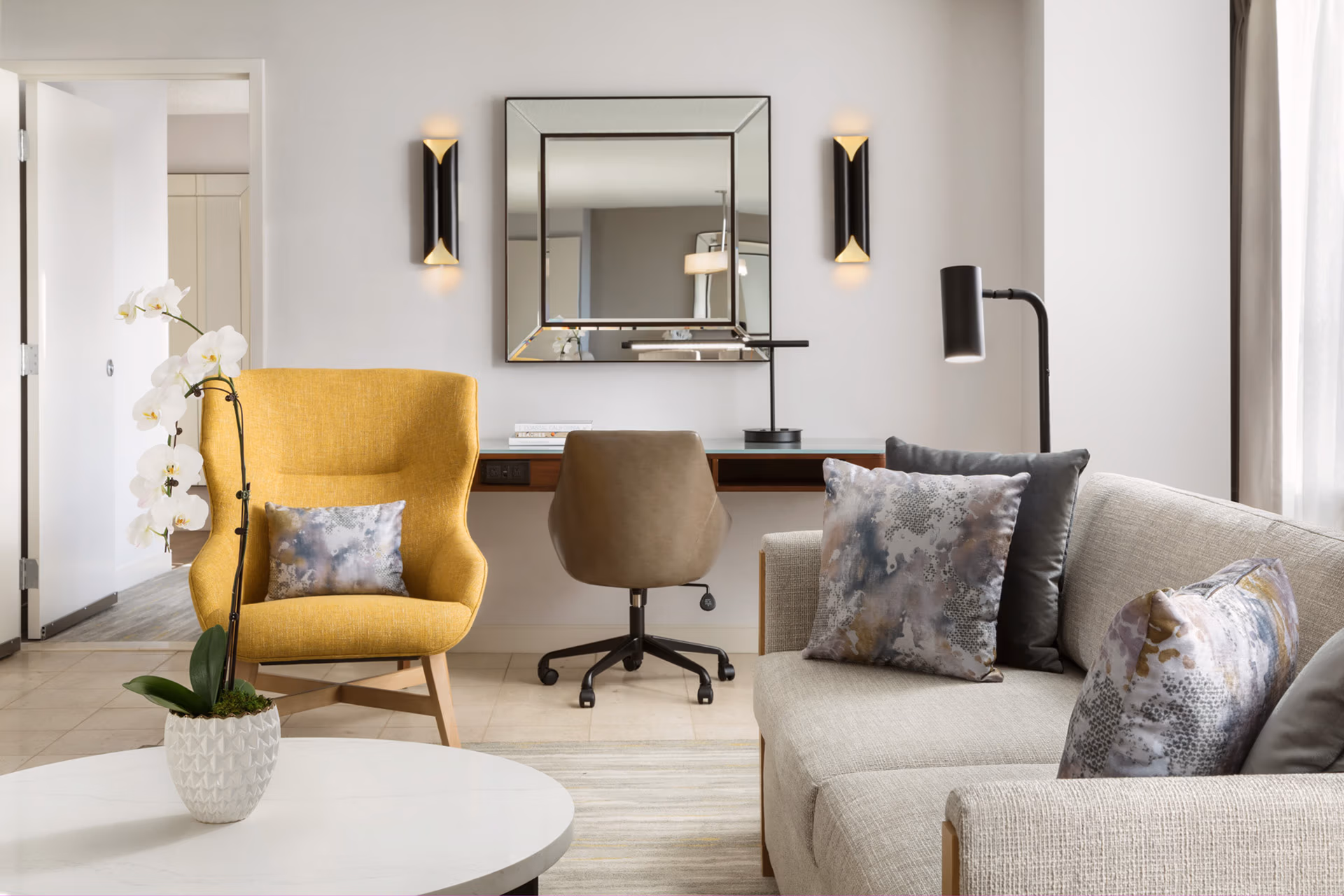 VANROOY designed Westin Long Beach Suite living room