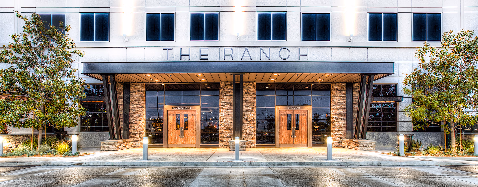 The entry to The Ranch Restaurant & Saloon in Anaheim, California